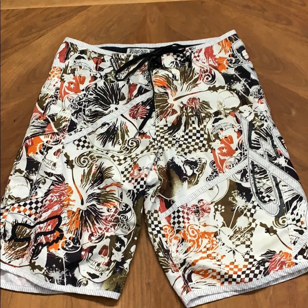 Fox Swim Trunks Shorts Size 34 Vintage Surf